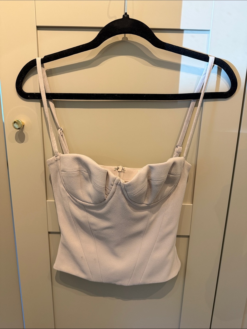 House of CB Cream Structured Bustier Tank Top